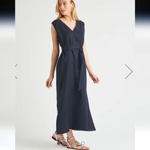 Splendid Women's Linen Blend Maybel Navy Blue Sleeveless Maxi Dress Size XS